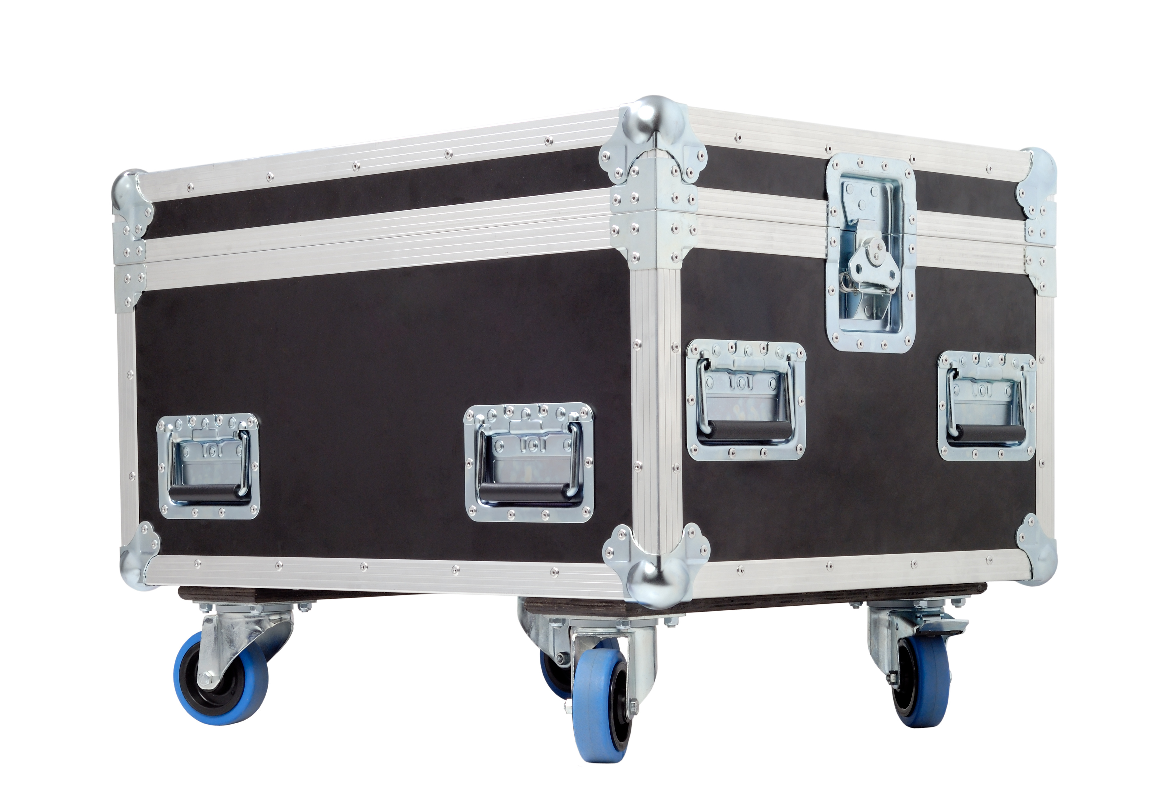 Metallic rivets of a road case (for transporting music and lightning equipment)